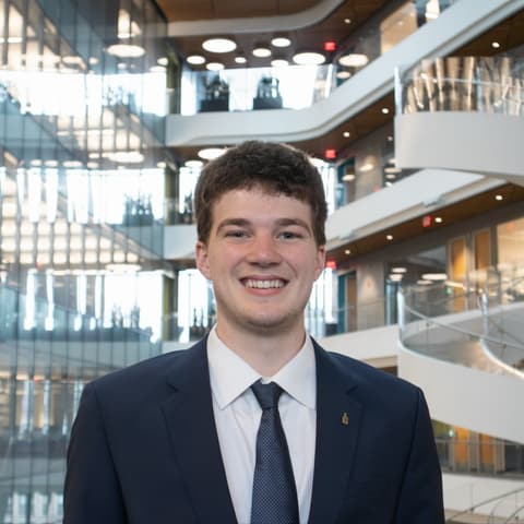 Headshot of Oliver Ward, Vice President of the Claude Builders Club at Northeastern University.